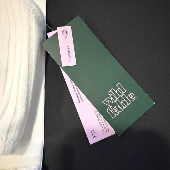 Women's Sweater Rib Bra & Hot Pant Set - Wild Fable™ Cream L - Picture 5 of 7